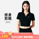 耐克(NIKE)春夏女短袖T恤 POLO衫 運動休閑 簡約時尚 DV7885-010黑XL