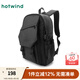 熱風(fēng)（Hotwind）秋季新款男士涂層雙肩包戶(hù)外運動(dòng)出游大容量純色背包 01黑色 F