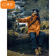 棉致山系戶外登山三合一沖鋒衣連帽外套女春秋季新款防風(fēng)防水工裝夾克 3518向日葵【單沖高品質(zhì)】 M 100-120斤