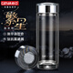 格亞（GEYA）抗菌鈦茶杯雙層玻璃杯 高檔玻璃茶杯玻璃水杯泡茶杯子定制禮盒 施華洛世奇水鉆380ml
