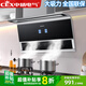 中精電氣家用大吸力抽油煙機側吸式開(kāi)房式廚房吸油煙機頂側吸式自動(dòng)清洗脫排全國聯(lián)保抽煙機 不包安裝