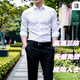 三防抗皺無(wú)痕免燙襯衫男長(cháng)袖春季商務(wù)職業(yè)正裝純色男士襯衣白色 白色 【定制級三防面料】  40