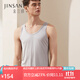 金三塔背心男100%桑蠶絲男士圓領(lǐng)背心1YZM4A501 灰色 XXL