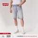 Levi's李維斯25年春夏新款男士簡約休閑405經(jīng)典直筒復(fù)古牛仔短褲 淺藍(lán)色 32 (12)