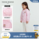 Teenie Weenie Kids小熊童裝25年夏新款男女寶寶連帽條紋長袖薄外套 粉色 100 cm