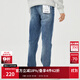 杰克·瓊斯（JACK&JONES）男裝修身牛仔褲男彈性品牌男褲休閑高檔潮流四季款寬松直筒褲子 135中藍牛仔 略偏大，卡碼拍小 32 175 W32/L32