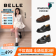 百麗（Belle）張凌赫推薦海鷗樂福2.0版25秋新女商場款英倫皮鞋B5J1DCA5預(yù)售 【劉雯同款】黑色（4CM） 2.0 37