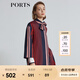 PORTS寶姿女裝2025春夏新款條紋撞色外套SL8C002KFD063 黑色-荼蘼粉條紋 S (4)