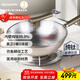 亞摩斯（Amos）純鈦炒鍋帶蓋32cm健康無(wú)涂層電磁爐燃氣灶通用不挑爐灶AS-CG328T