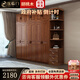 優(yōu)臨門(mén)胡桃木實(shí)木衣柜臥室儲物柜新中式大衣柜平開(kāi)門(mén)大衣櫥四門(mén)衣柜 六門(mén)衣柜+邊柜