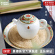 景德鎮陶瓷官方店家用小號茶壺手繪粉彩吉祥甜白釉單壺帶禮盒功夫茶具 綻放茶壺 150ml