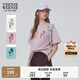 Teenie Weenie小熊T恤女2025年夏季新款活力清新休閑上衣圓領短袖T恤女 A-粉色 M