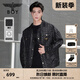 BOY LONDON【迷幻搖滾】秋季男女同款滿印金標(biāo)夾克襯衫外套N23901 黑色 M