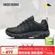 斯凱奇（Skechers）男士戶(hù)外徒步鞋秋冬季保暖城市旅游運動(dòng)鞋防滑耐磨厚底防水登山鞋 BKCC黑色/炭灰色 42 (270mm)