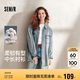 森馬（Semir）森柔牛仔|牛仔襯衫女中長款秋oversize長袖襯衣街頭103524105003