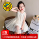 G.DUCKKIDS小黃鴨童裝女童連衣裙夏季2025薄款兒童裙子女孩夏裝背心裙網(wǎng)紗裙 米白色 140 尺碼9~10歲【130-140cm】cm