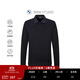 BMW STUDIO【100%棉】寶馬男裝秋季休閑刺繡長(cháng)袖翻領(lǐng)POLO男 黑色 M