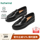 熱風(fēng)【商場(chǎng)同款】女鞋質(zhì)感樂(lè )福鞋2025年秋季新款女士經(jīng)典百搭平底單鞋 01黑色 牛頭層皮革 37