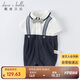 davebell戴維貝拉童裝2022夏裝新生兒爬服嬰兒男寶寶連體衣洋氣哈衣DB2220946藏青色90cm