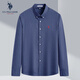 U.S. POLO ASSN.襯衫男四季商務(wù)休閑襯衣百搭長(cháng)袖t恤外套保羅男裝 藏青    L   
