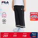FILA【涼感功能】斐樂(lè)童裝兒童微喇褲2025年夏季新款女小童長(zhǎng)褲潮 傳奇藍(lán)-NV 105