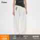 fano studios范洛Fano 極簡(jiǎn)垂感微彎刀修飾腿型一字袋牛仔褲女2025新款夏薄款 白色 現貨 M