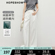 紅袖天絲棉休閑褲2025夏季新款女裝氣質(zhì)壓褶顯瘦質(zhì)感寬松百搭闊腿長(zhǎng)褲 本白001 M