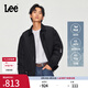 Lee舒適版男女情侶美拉德棒球羽絨服夾克外套休閑潮流LUT00900 黑色（尺碼偏大，拍小一碼） M
