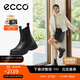 愛(ài)步（ECCO）24年冬季厚底增高英倫風(fēng)切爾西短靴 蹤跡220753 黑色37
