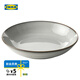 宜家（IKEA）格拉德里石瓷碗碟盤盆餐具組合灰色多尺寸現(xiàn)代簡約北歐風(fēng) 深盤灰色21cm