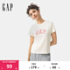 Gap女裝2025春季新款純棉發(fā)泡膠印logo短袖T恤常規休閑上衣727460 奶白色 S (160/80A) 亞洲尺碼