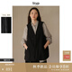 旅途原品ltyp 「沙丘」文藝馬甲外套 休閑V領(lǐng)寬松廓形疊穿馬夾女秋 經(jīng)典黑 M
