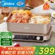 美的（Midea）火鍋專用鍋 電火鍋 鴛鴦鍋 5分鐘分區(qū)速沸8L分體式0氟鈦陶多功能鍋電煮鍋火鍋鍋HGS352866