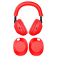 炫套適用SONY/索尼WH-1000XM6頭戴式耳罩硅膠保護套全包防摔索尼WH-1000XM6頭戴式耳麥罩透明保護殼 中國紅【耳罩保護套】 索尼WH-1000XM6耳罩