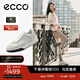 愛(ài)步（ECCO）休閑鞋女 2025新款百搭平底鞋簡(jiǎn)約球鞋板鞋德訓鞋 街頭272833 灰白色/白色27283350153 37