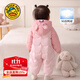 G.DUCKKIDS小黃鴨連體羽絨服嬰兒冬季外出服女寶寶連體衣連帽兒童外套秋冬 粉色兔兔 73 cm