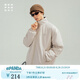 熊貓·本（ben.panda）棉衣男情侶韓版潮流戶外復(fù)古懷舊休閑立領(lǐng)春春保暖干部夾克 云層米 蓋朗格 S