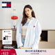 TOMMY JEANS【純棉牛津紡】25春夏女裝學(xué)院風(fēng)寬松落肩挺括襯衫外套20289 淺藍(lán)白條紋色0A7 S