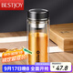 富光拾喜玻璃杯雙層玻璃水杯家用茶杯男女士辦公杯帶過濾杯子520ml家居館