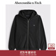 Abercrombie & Fitch經(jīng)典小麋鹿圖案男裝女裝情侶裝25春季連帽衛(wèi)衣外套122-5251 黑色 M (180/100A)