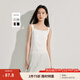 茵曼（INMAN）條紋方領(lǐng)針織吊帶小背心2025夏季女裝新款短款修身百搭上衣 白色 M