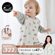 nest designs嬰兒睡袋嬰幼兒春秋新款竹棉紗布長(cháng)袖分腿寶寶四季通用防踢被六層 草原探險家-六層（建議室溫20-24℃） 80碼（建議身高70-80cm）