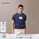 Calvin KleinJeans【七夕禮物】25春夏男士ck字母膠印純棉針織短袖T恤4RB842G RLY-鐵藍(lán) L