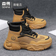 森馬男鞋秋季透氣網(wǎng)面百搭休閑運(yùn)動(dòng)潮流馬丁靴男士厚底耐磨增高工裝鞋 卡其 【基礎(chǔ)款】 39