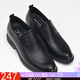 高哥增高鞋男士舒適軟底軟面內增高7cm男皮鞋套腳商務(wù)正裝8cm男鞋子 7cm黑色0830972ZAET 39