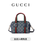 GUCCI古馳Gucci GG迷你丹寧手袋[新款][禮物] 藍色和白色 均碼