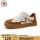 駱駝牌 經(jīng)典德訓鞋休閑舒適復古百搭運動鞋子男 P15S545020 焦糖色 39 