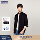 TOMMY JEANS【燈芯絨】秋冬男裝純棉復(fù)古休閑通勤繡標(biāo)長(zhǎng)袖襯衫外套 黑色BDS M