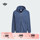 adidas陳冠希同款水洗系列運動連帽夾克外套男新款阿迪達斯三葉草 制服藍     XL