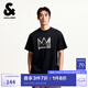 杰克·瓊斯（JACK&JONES）男裝BSQ聯(lián)名夏季新款潮酷百搭舒適寬松圓領(lǐng)短袖T恤225201005 E40黑色 M （175）